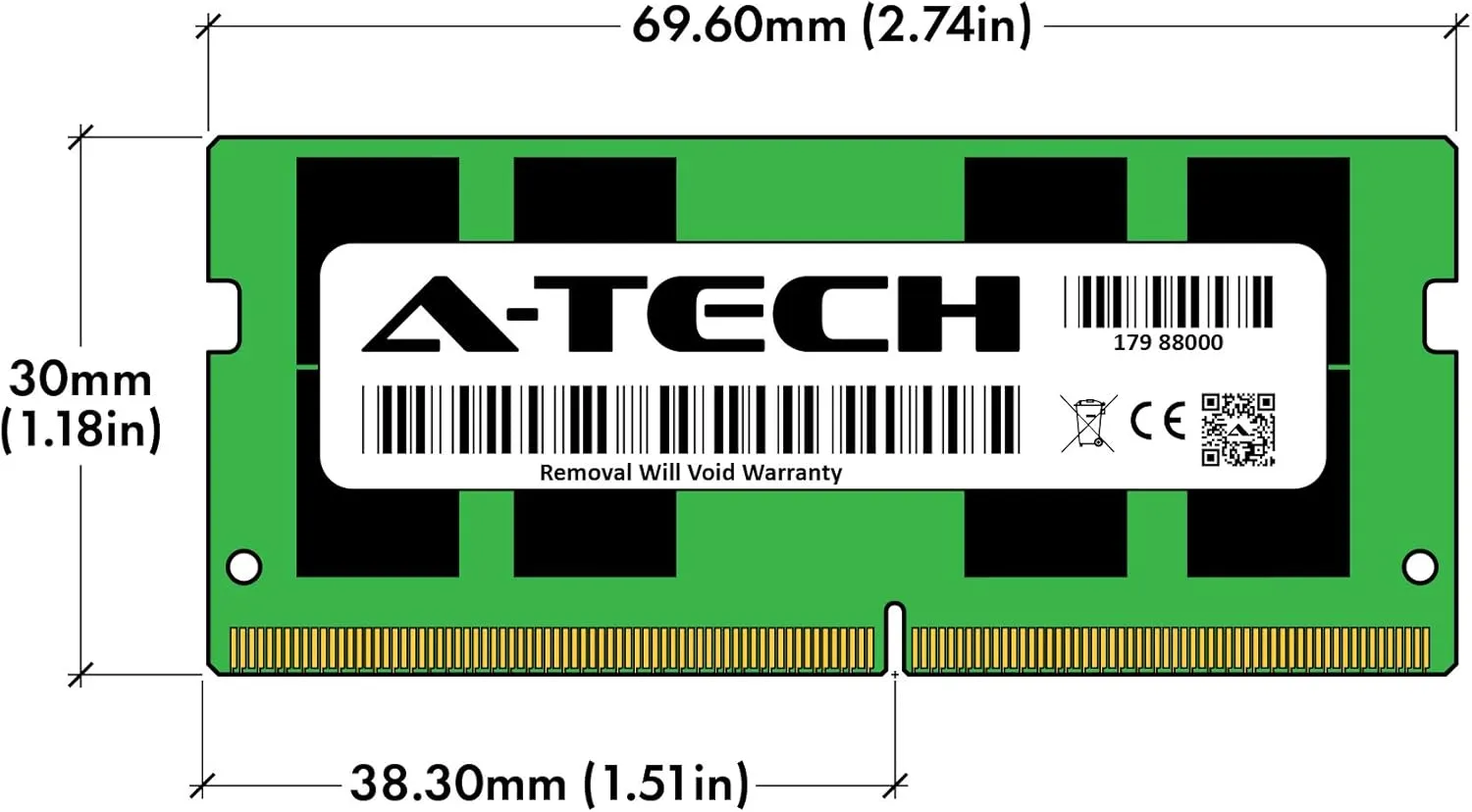A-Tech 32GB RAM for Lenovo IdeaPad 3/3i 15.6" (15ITL6) Laptop | DDR4 3200MHz PC4-25600 SODIMM 2Rx8 1.2V 260-Pin Non-ECC SO-DIMM Memory Upgrade