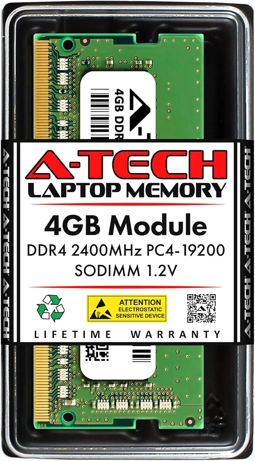 A-Tech 4GB RAM for Synology DiskStation DS1819 , DS2419 , DS423  | DDR4 2400MHz PC4-19200 SODIMM Non-ECC Memory Upgrade
