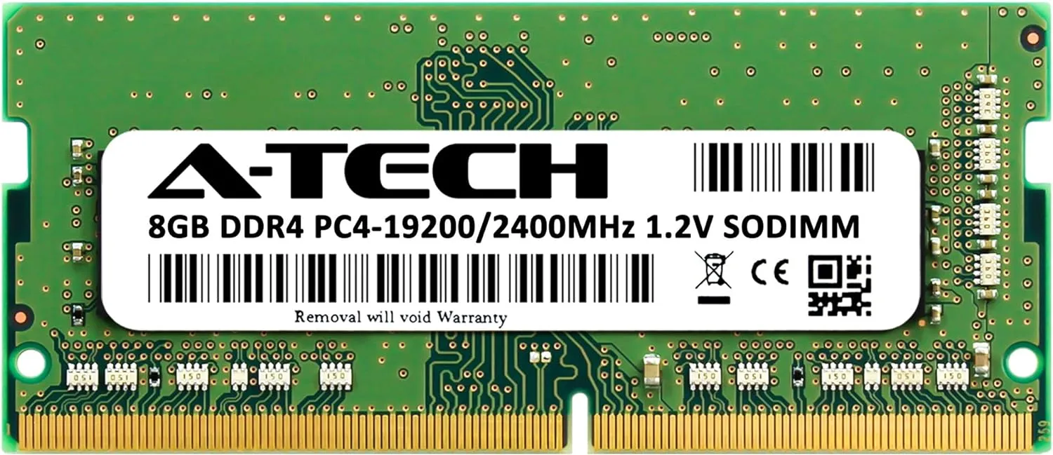 A-Tech 8GB DDR4 2400 MHz SODIMM PC4-19200 (PC4-2400T) CL17 Non-ECC Laptop RAM Memory Module