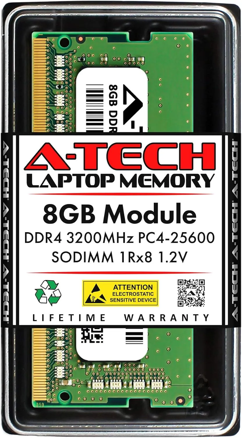 A-Tech 8GB RAM Replacement for Hynix HMAG68EXNSA051N | DDR4 3200MHz PC4-25600 SODIMM 1Rx8 1.2V 260-Pin Non-ECC Laptop Memory Module (HMAG68EXNSA051N-ATC)