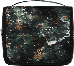 Abstract Fashion Texture Hanging Travel Toiletry Bag Kit Makeup Case Cosmetics Organizer Camo Toiletry Bag for Women Make up Accessories Shampoo Body Cream Brushes Set