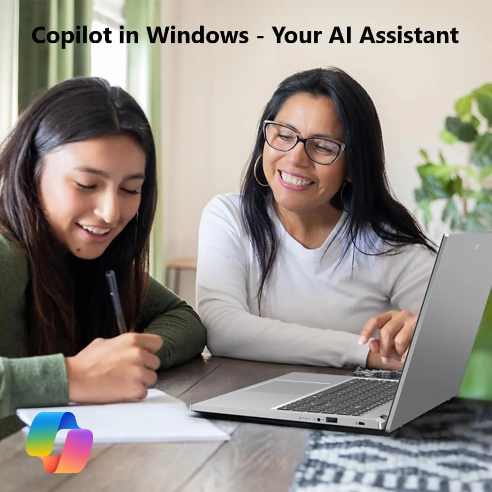 acer Aspire Go 15 AI Ready Laptop, 15.6" FHD (1920 x 1080) IPS Display, AMD Ryzen 7 5825U, AMD Radeon Graphics, 16GB DDR4, 512GB PCIe Gen4 SSD, Wi-Fi 6, Windows 11 Home, AG15-42P-R3NB