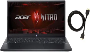 acer Nitro V 15.6" FHD 144Hz Gaming Laptop | Intel 10-Core i7-13620H | NVIDIA GeForce RTX 4060|Backlit | Black | 32GB RAM DDR5 | 512GB SSD | Windows 11 Home |Bundle with HDMI Cable