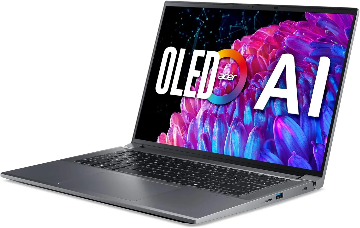 Acer Swift X 14 Laptop | 14.5" OLED 2880 x 1800 120Hz Calman Verified | Unlock AI Experiences | Intel Core Ultra 7 Processor 155H | NVIDIA GeForce RTX 4060 | 16GB LPDDR5X | 1TB SSD | SFX14-72G-77NJ