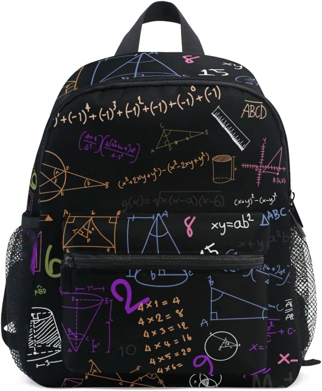 Acpiggto Small Backpack Daypack Shoulder Bag with Name Label Tag Hippie Math Formula Diagram Education Blackboard