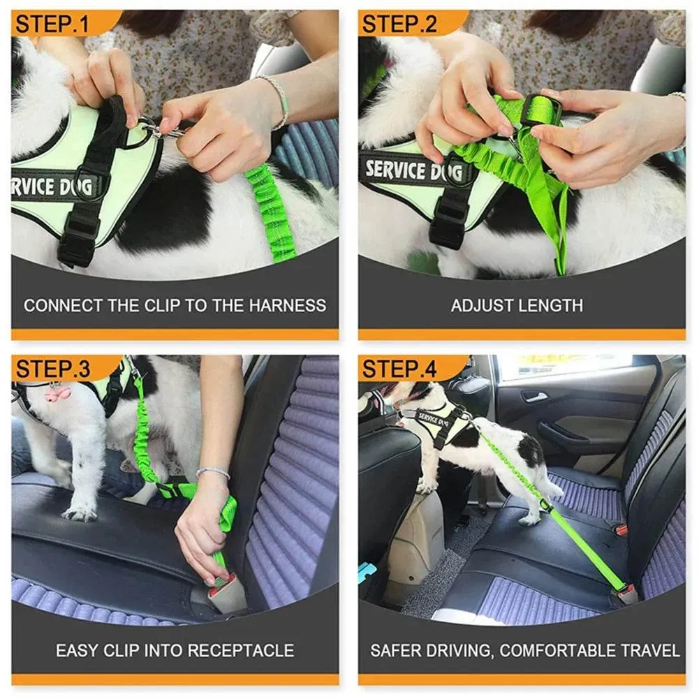 Adjustable Dog Car Leash - Breathable Mesh Pet Safety Restraint