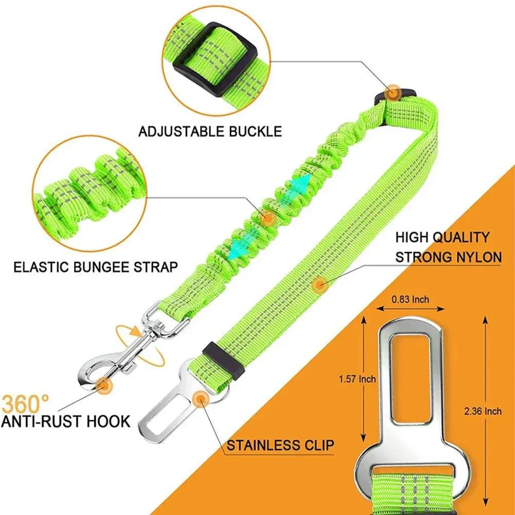 Adjustable Dog Car Leash - Breathable Mesh Pet Safety Restraint