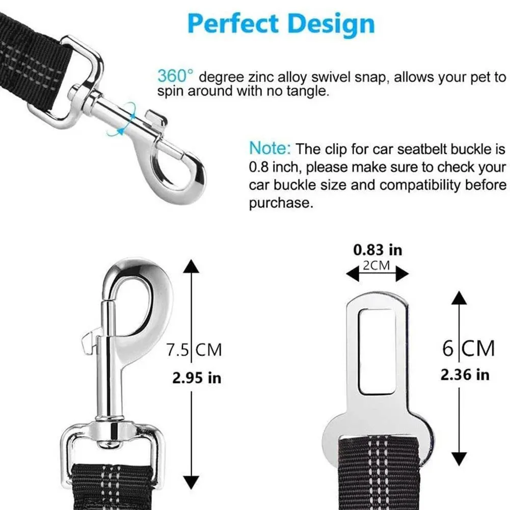 Adjustable Dog Car Leash - Breathable Mesh Pet Safety Restraint
