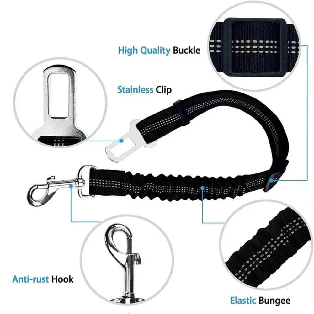 Adjustable Dog Car Leash - Breathable Mesh Pet Safety Restraint