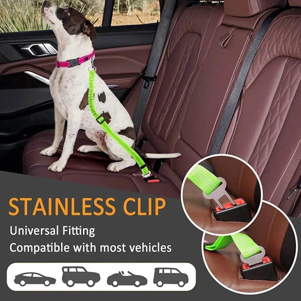 Adjustable Dog Car Leash - Breathable Mesh Pet Safety Restraint