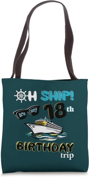 Adult cruising eighteenth my 18th birthday trip turquoise Tote Bag