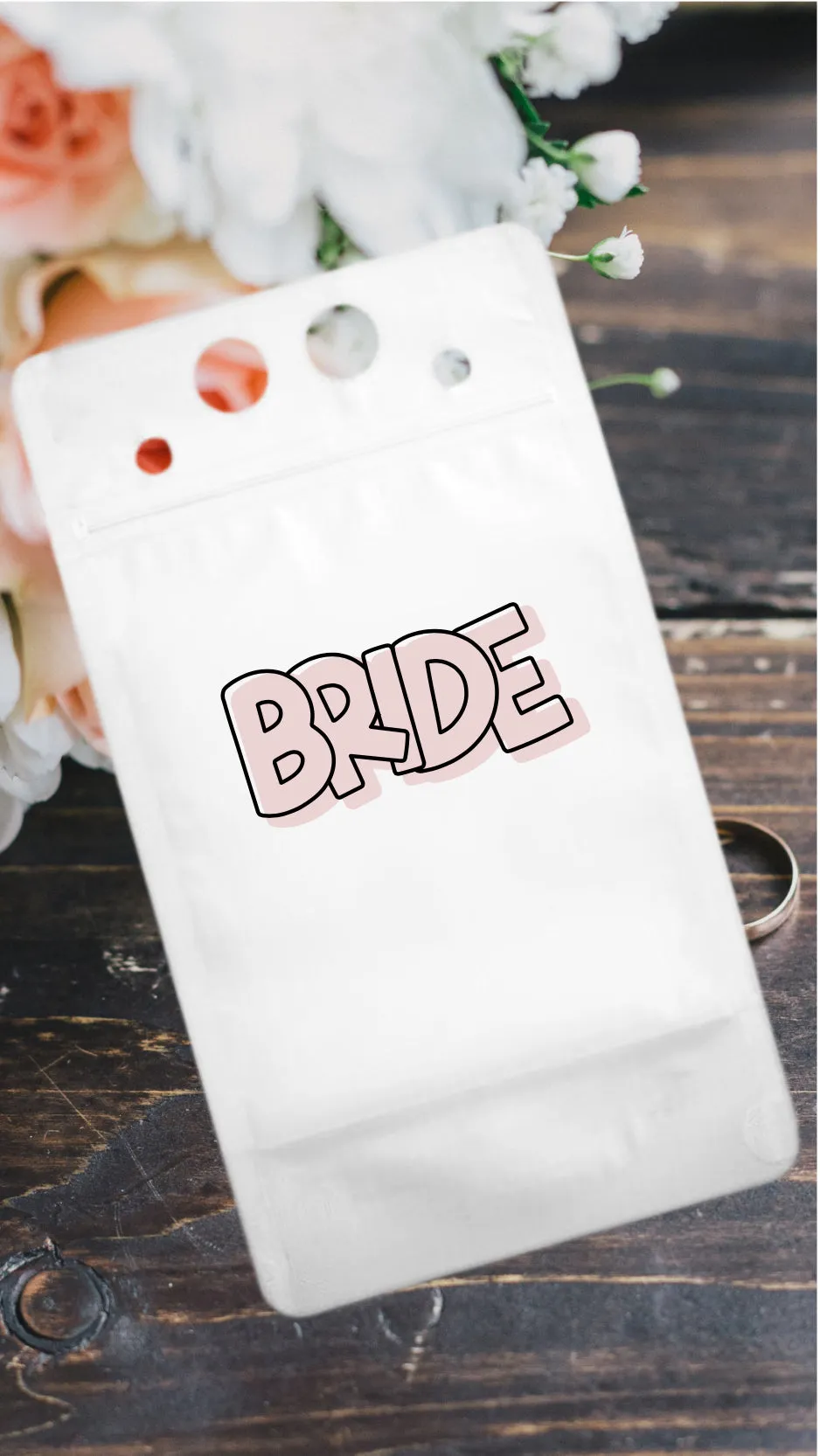 Adult Drink Pouch Bride & Bridesmaid
