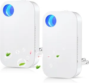 Air Purifier Plug In 2 Pack,Air Ionizers for Home,Portable Negative Ion Air Freshener,Quiet Filterless Air Purifiers for Home, Office Kitchen Bathroom,Mini Air Cleaner for Pet Odor,Dust,Smoke Smell