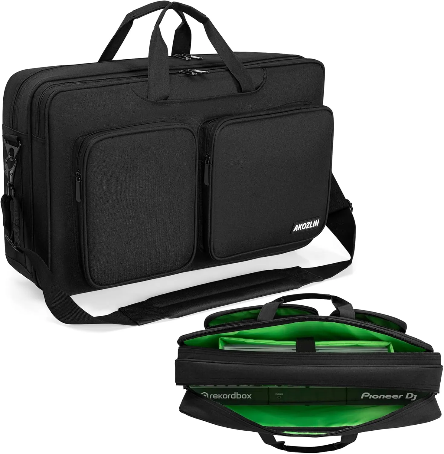 AKOZLIN Multi-layer Controller Gig Bag Padded Mixer Carry Case Fit For Pioneer DDJ FLX4 DJ Lite SB 2 3 SB2 SB3 DJ 400 RB Controller Travel Bag