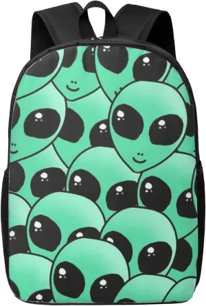 Alien Invasion Backpack, 17 Inch Travel Business Laptop Backpack For Women Men