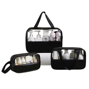 Allure Toiletry Bag Black - Pack Of 3