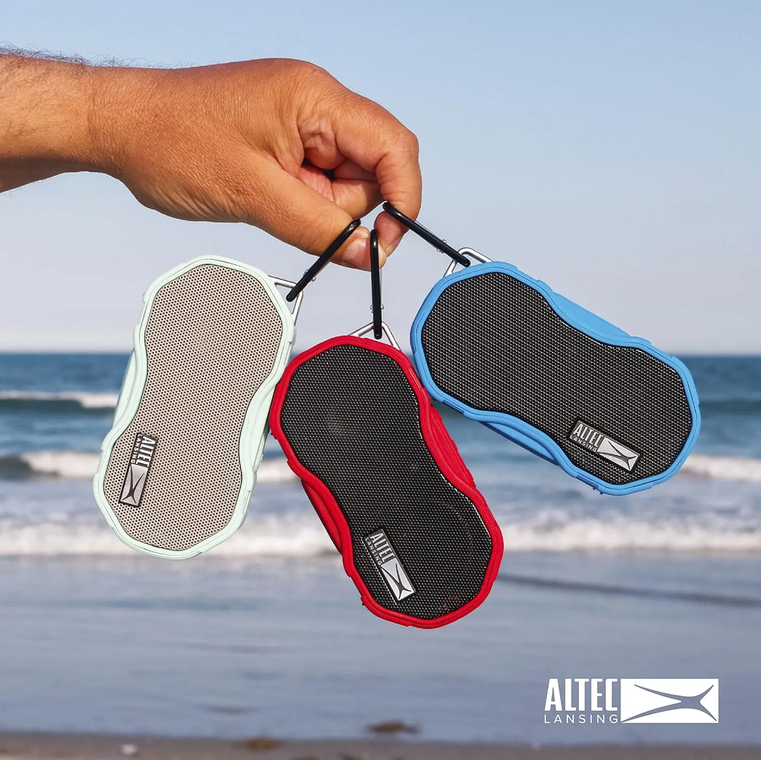 Altec Lansing Baby Boom XL - Waterproof Bluetooth Speaker, Wireless & Portable Speaker for Travel & Outdoor Use, Deep Bass & Loud Sound, 2 Pack, Red