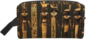 Ancient Egyptian Hieroglyph Print Travel Toiletry Organizer Bag, Large Capacity Storage For Cosmetics, Toiletries