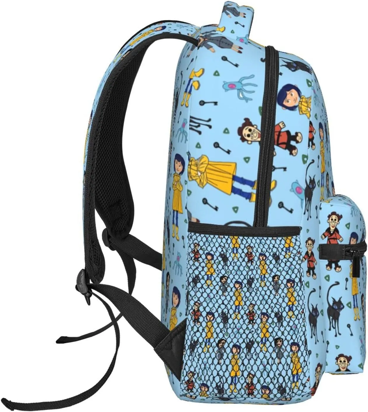Animated Cora'Lines Movie Backpack Horror Animated Travel Casual Daypack Lightweight Laptop Bag Outdoor Knapsack Multi-Function Bookbags