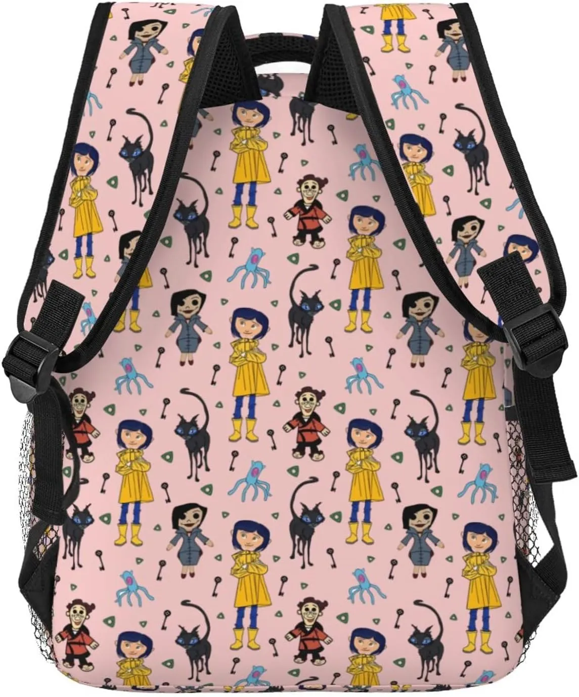 Animated Cora'Lines Movie Backpack Horror Animated Travel Casual Daypack Lightweight Laptop Bag Outdoor Knapsack Multi-Function Bookbags