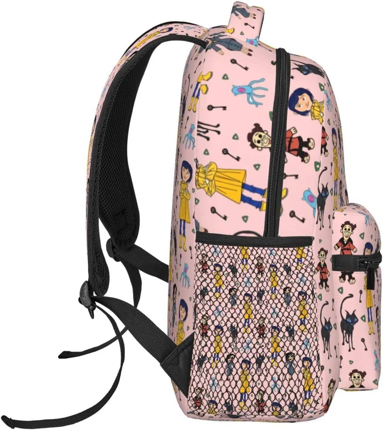Animated Cora'Lines Movie Backpack Horror Animated Travel Casual Daypack Lightweight Laptop Bag Outdoor Knapsack Multi-Function Bookbags