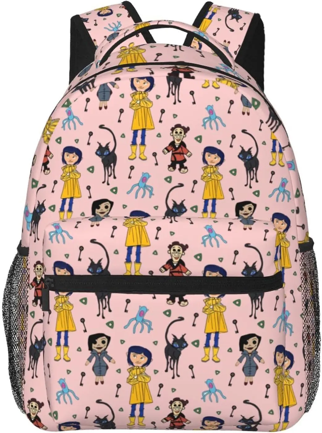 Animated Cora'Lines Movie Backpack Horror Animated Travel Casual Daypack Lightweight Laptop Bag Outdoor Knapsack Multi-Function Bookbags