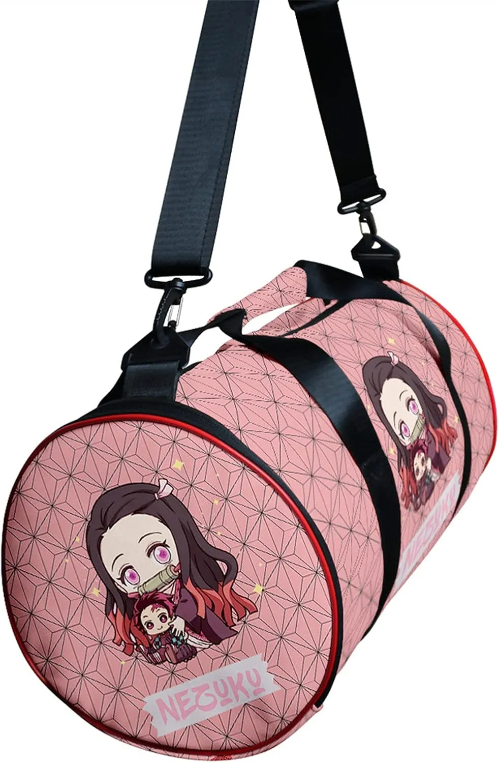 Anime Demon Slay Large Capacity Gym Bag Manga Kemitsu Sport Duffel Bag With Shoe Bag(Nezuko)