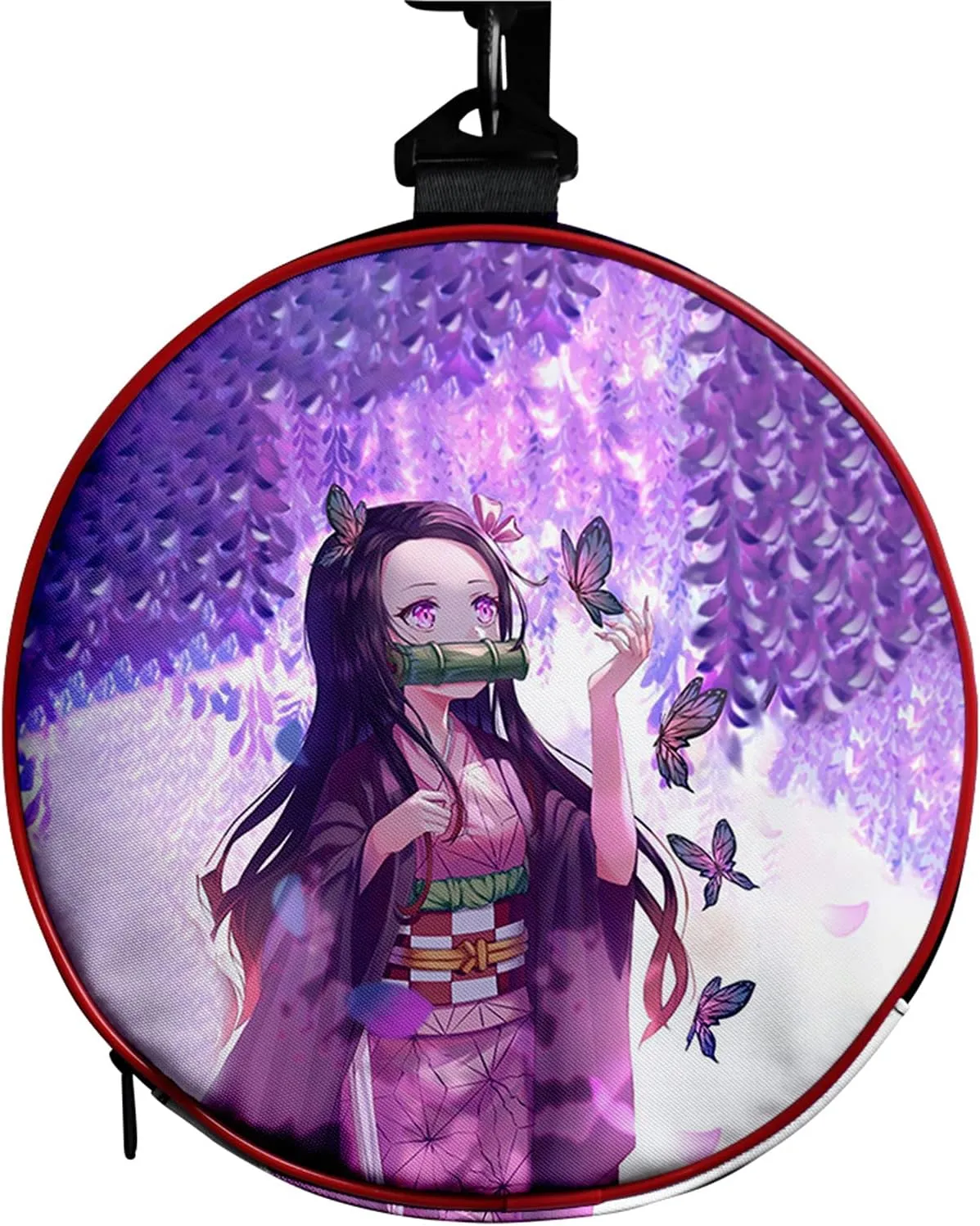 Anime Demon Slayer Large Capacity Gym Bag Manga Kemitsu No Yaiba Sport Duffel Bag With Shoe Bag(Nezuko Purple)