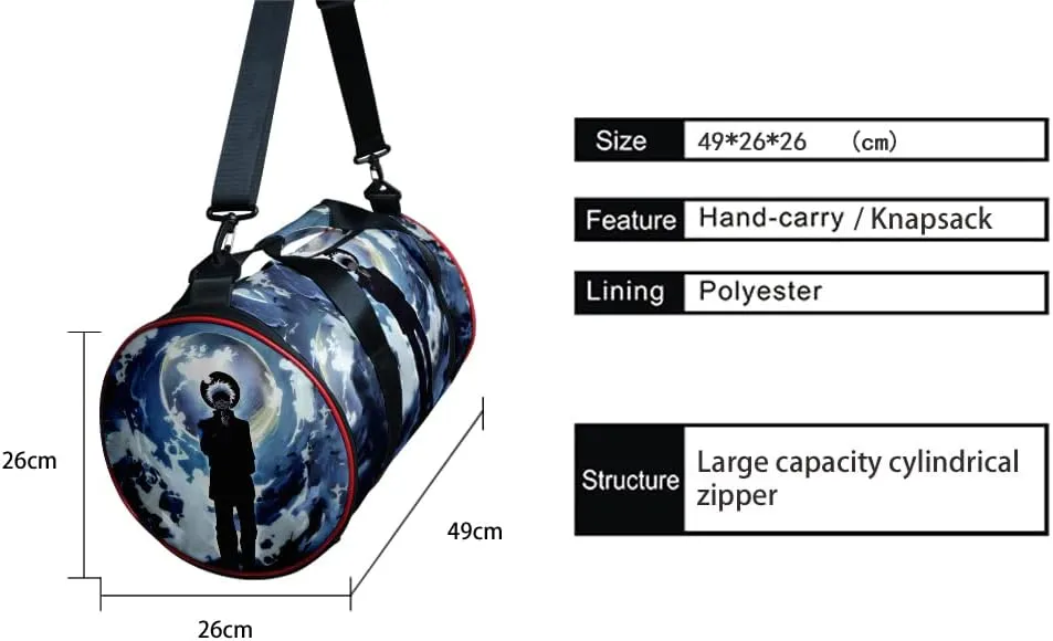 Anime Jujutsu Kaisen Gym Bag Manga Cosplay Sport Duffel Bag With Shoe Compartment(Gojo Stand) One size
