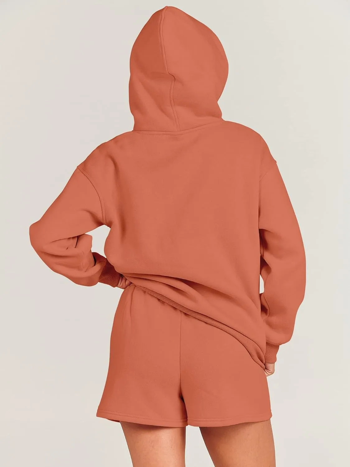 ANRABESS Women 2 Piece Outfit Oversized Hoodie Sweatshirt Shorts Lounge Sweat Set Sweatsuit Tracksuit 2025 Trendy Y2K Clothes