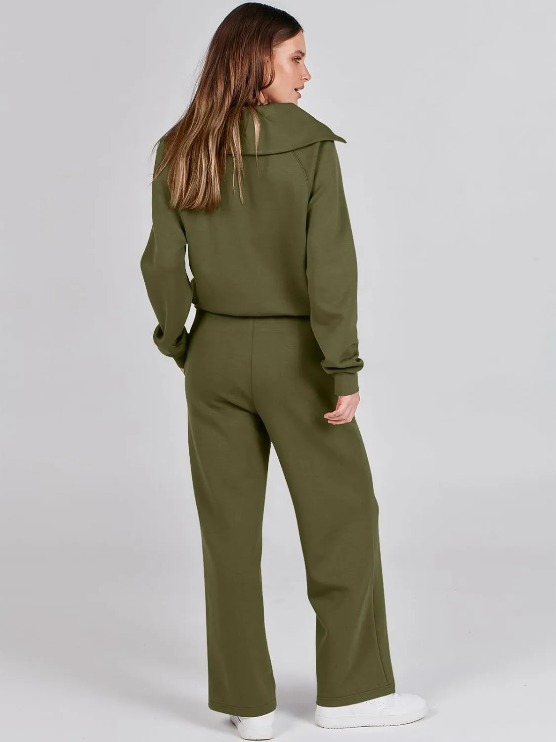 ANRABESS Women 2 Piece Outfits Sweatsuit Oversized Sweatshirt Sweatpants Tracksuit Sweat Lounge Matching Set 2025 Fall Trendy