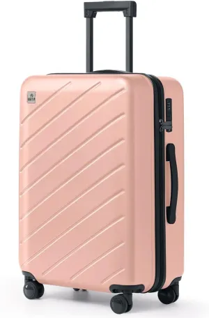 AnyZip Luggage Suitcases with Spinner Wheels PC ABS Hardshell TSA Lock Checked Luggage 24Inch Pink