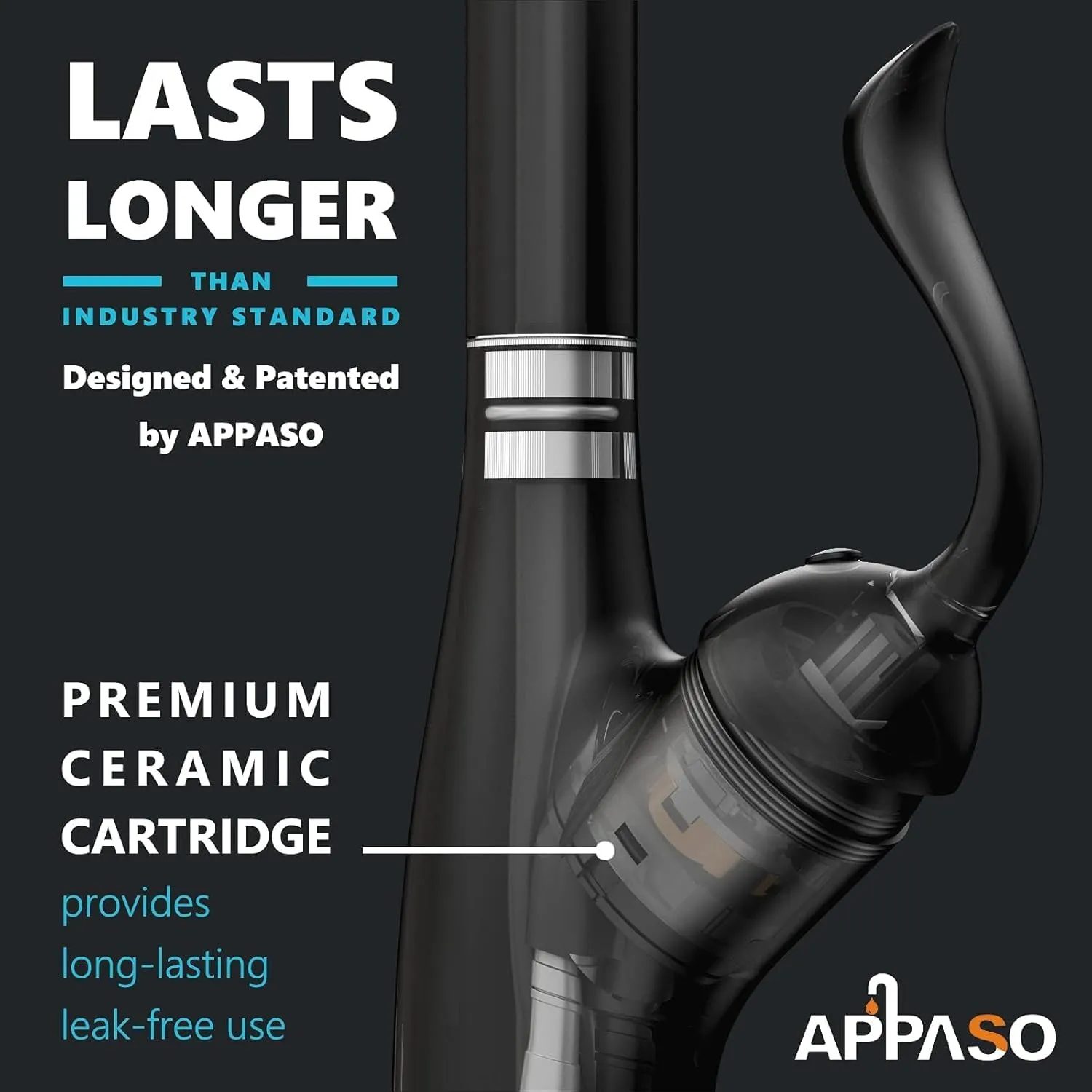 APPASO Matte Black Kitchen Faucet with Pull Down Sprayer and Soap Dispenser, Single Handle Commercial High Arc One Hole Pull Out Spray Head Kitchen Sink Faucets