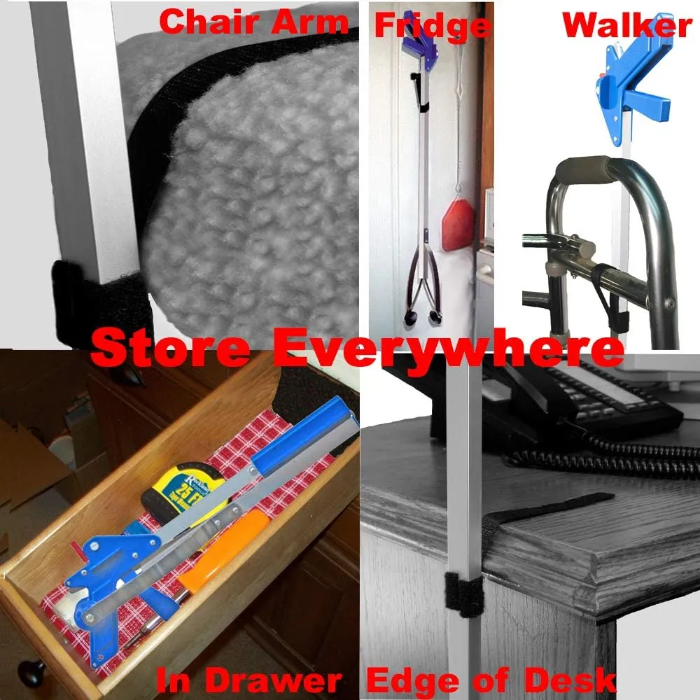 ArcMate 32" EZ Reacher Deluxe - Grabber Reacher with 5 lb. Pickup Capacity, 4.5" Wide Fingers, Locking Handle, Heat Resistant Silicone Tips - Grabber Tool for Elderly, Post Op, Accessibility