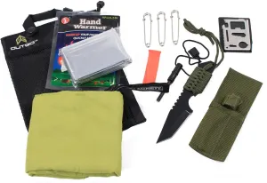 ASR Outdoor Camping Survival Safety and Emergency Preparedness Kit, 12pc