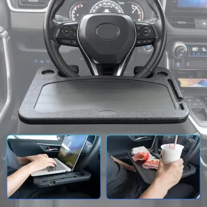 Auto Car Steering Wheel Tray for Vehicle Accessories, Road Trip Essentials Truck Driver Cool Gadgets for Men Women Car Office iPad Tablet Table, Food Eating Eating Table, Laptop Holder Desk Large size