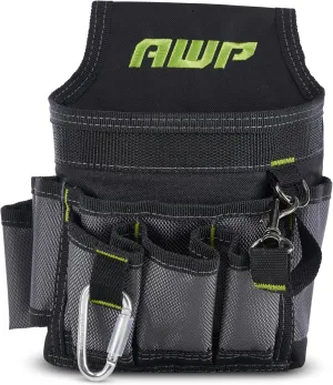 AWP Ballistic Nylon Electrician Tool Pouch | AWP Mini Electrician Tool Pouch | Black & Gray