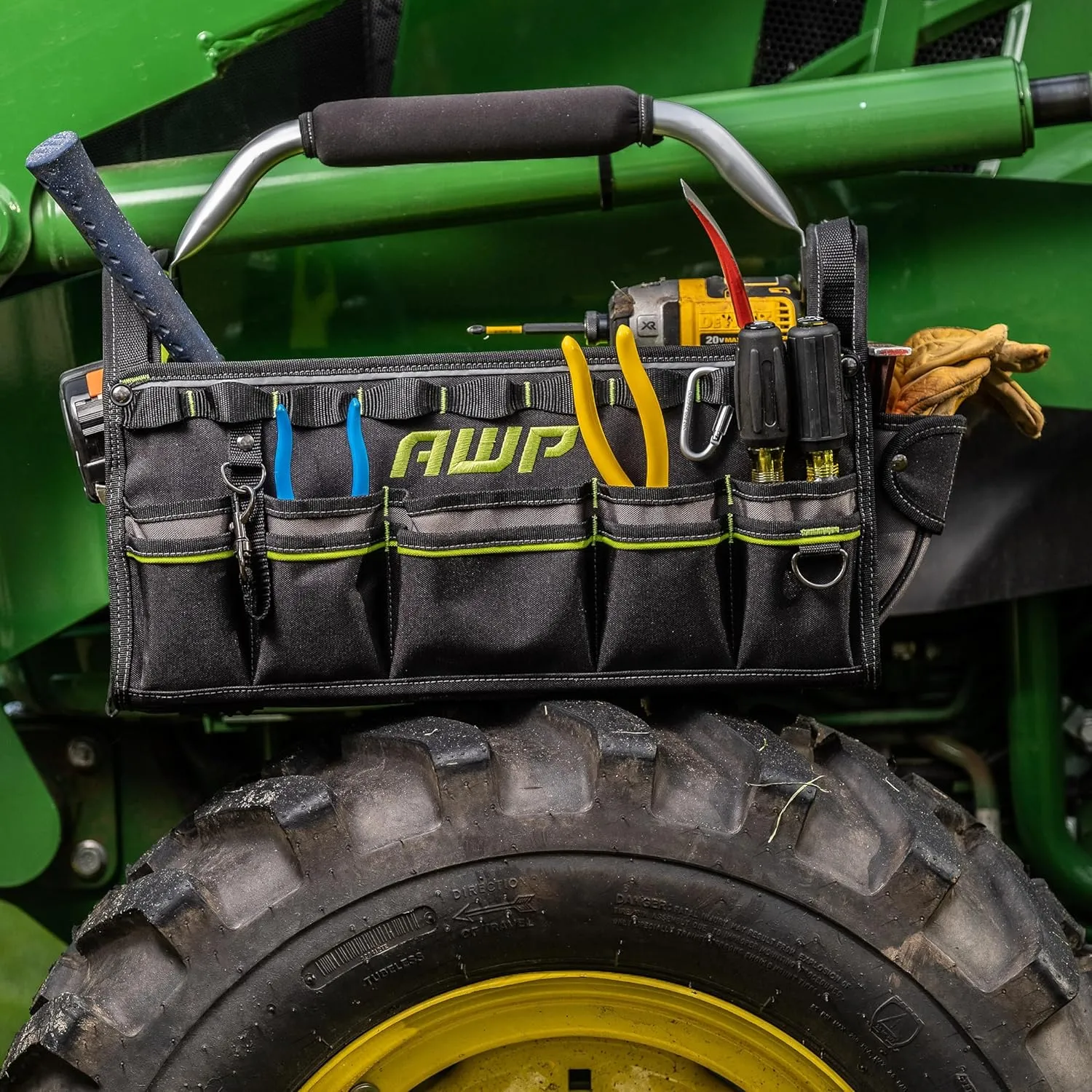AWP Tool Bags, Premium Tool Bag, Black, Durable Tool Tote, for Professionals and Contractors