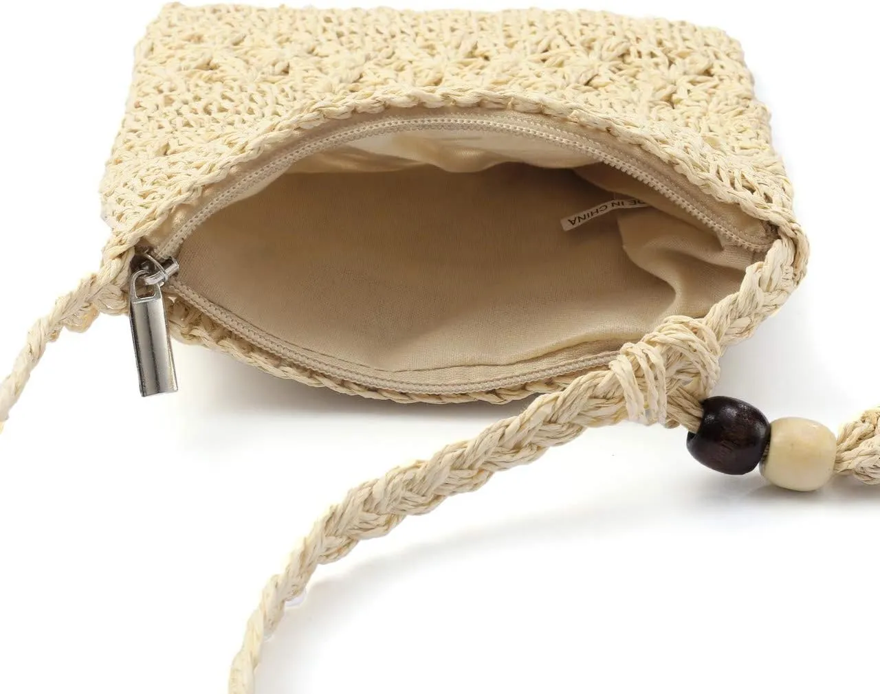 Ayliss Women Straw Crossbody Purse Beach Handmade Woven Shoulder Bag with Tassels