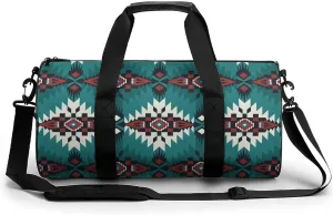 Aztec Blue Large Capacity Portable Cylindrical Fitness Bag