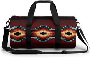 Aztec Tribal Large Capacity Portable Cylindrical Fitness Bag