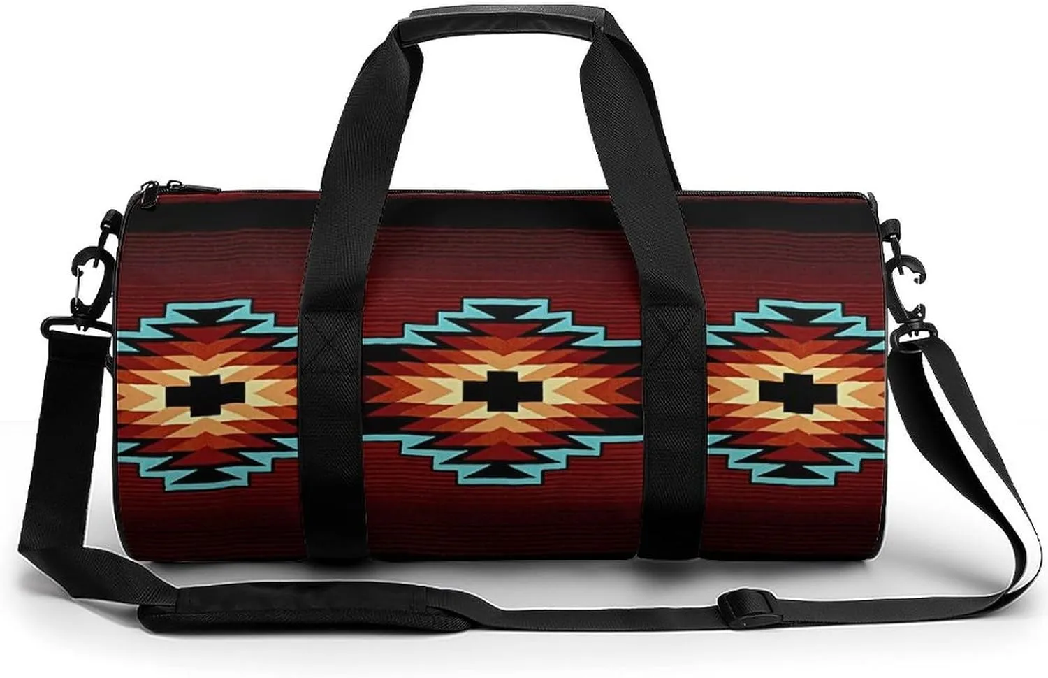 Aztec Tribal Large Capacity Portable Cylindrical Fitness Bag