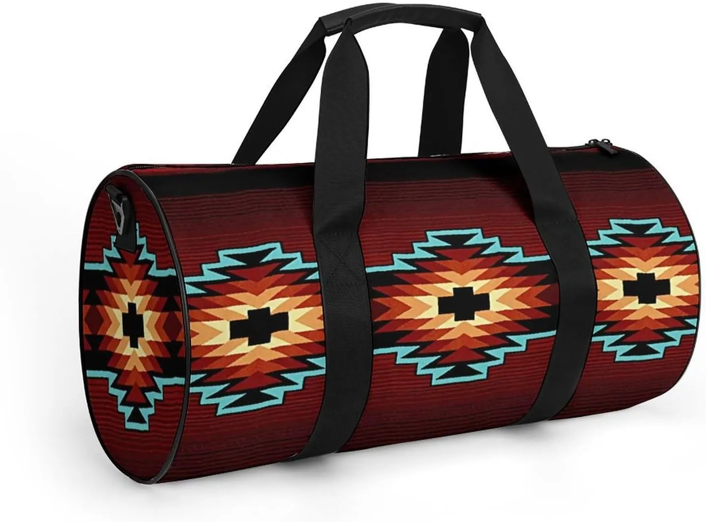 Aztec Tribal Large Capacity Portable Cylindrical Fitness Bag