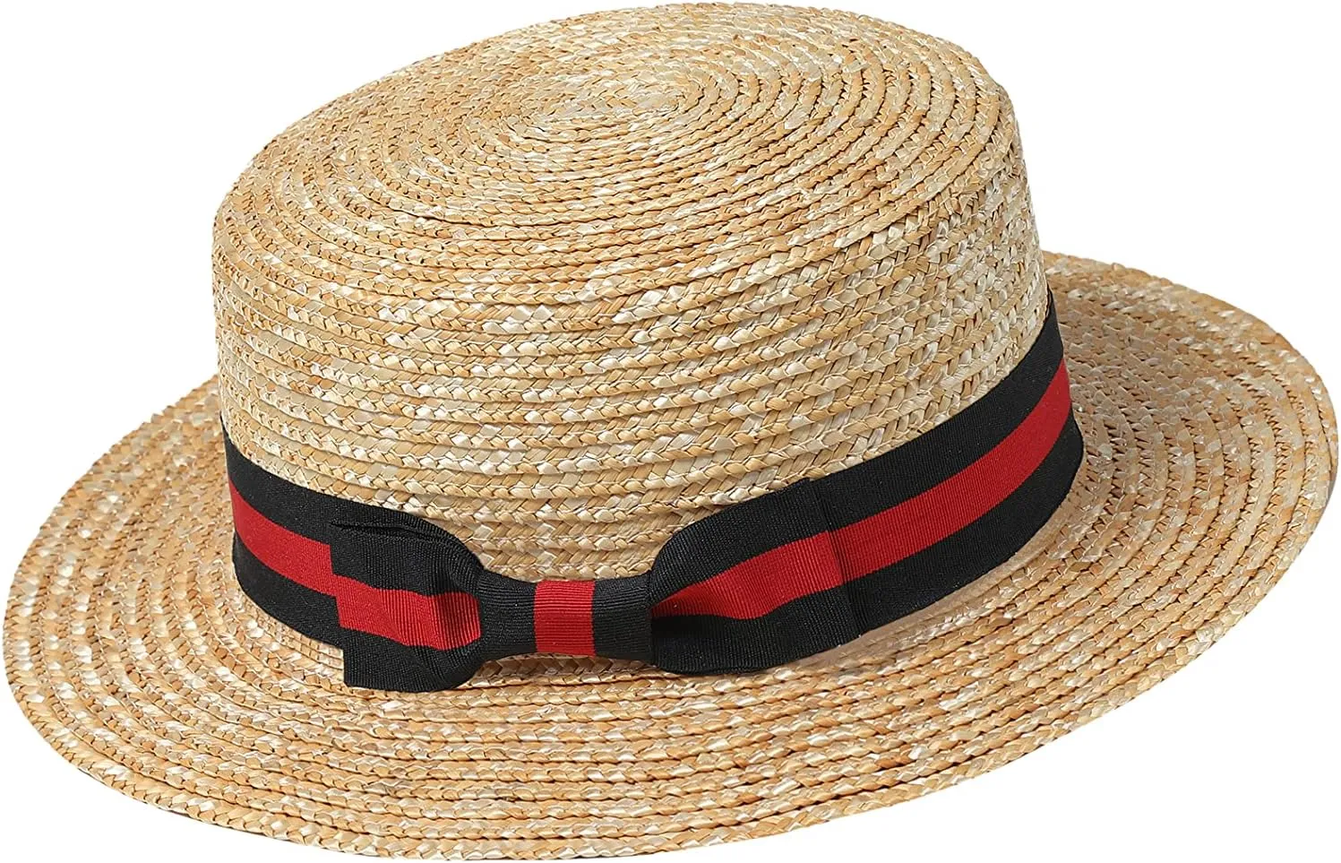 BABYOND Mens Brim Boater Hat Gatsby Straw Panama Hat Fedora Summer Beach Sun Hat 20s Costume Accessories