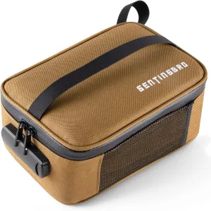 Bag with Combination Lock Medicine Lock Bag Lunch Bag Travel Bag Brown