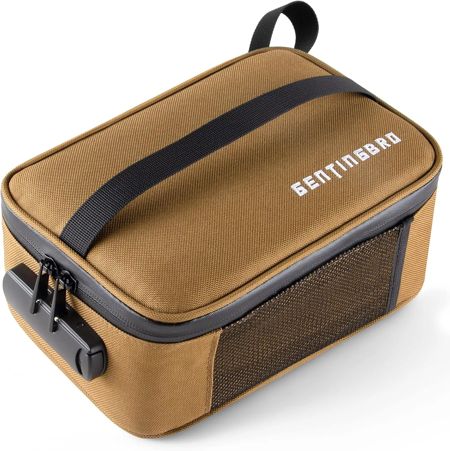 Bag with Combination Lock Medicine Lock Bag Lunch Bag Travel Bag Brown