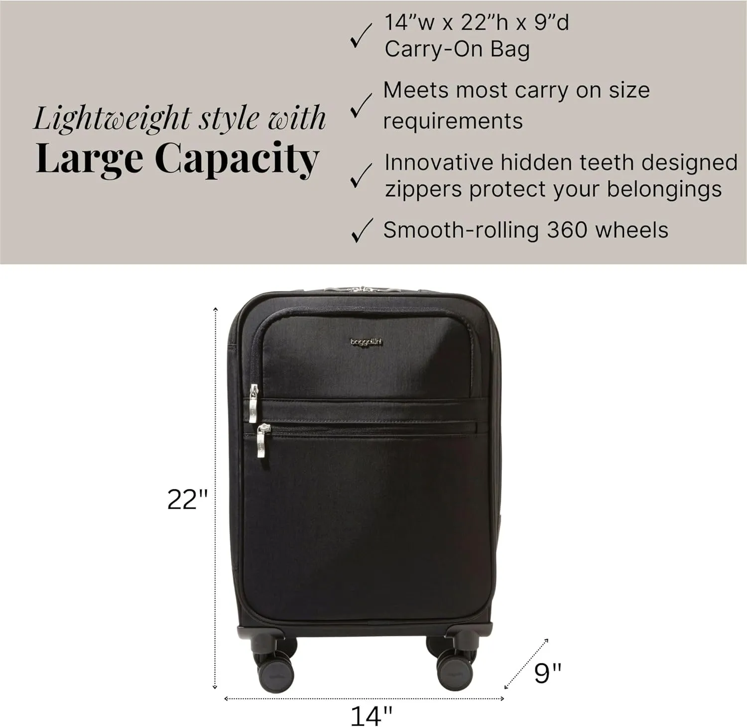 Baggallini 4 Wheel Carry-On