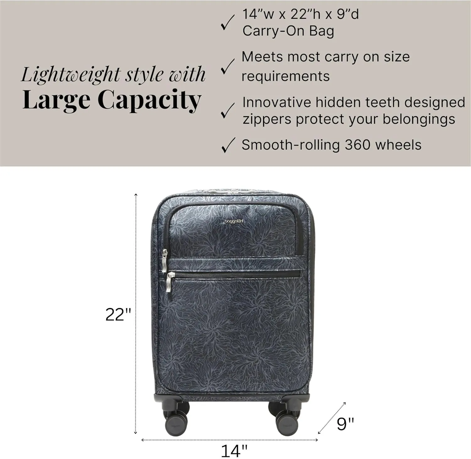 Baggallini 4 Wheel Carry-On