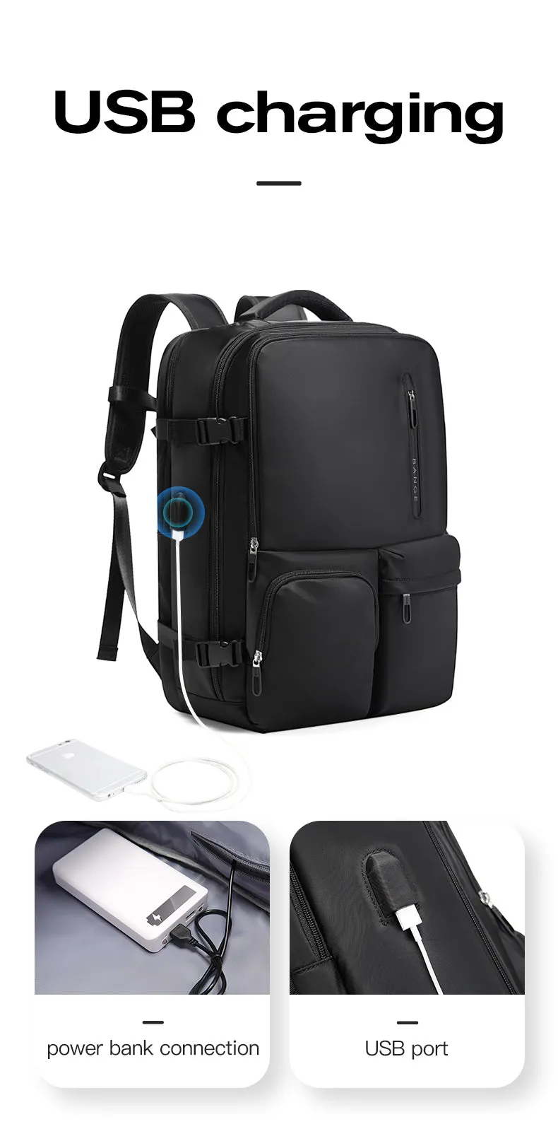 Bange Blaze Laptop Backpack Multi-Compartment Water Resistant Business Travel Laptop backpack (15.6”)