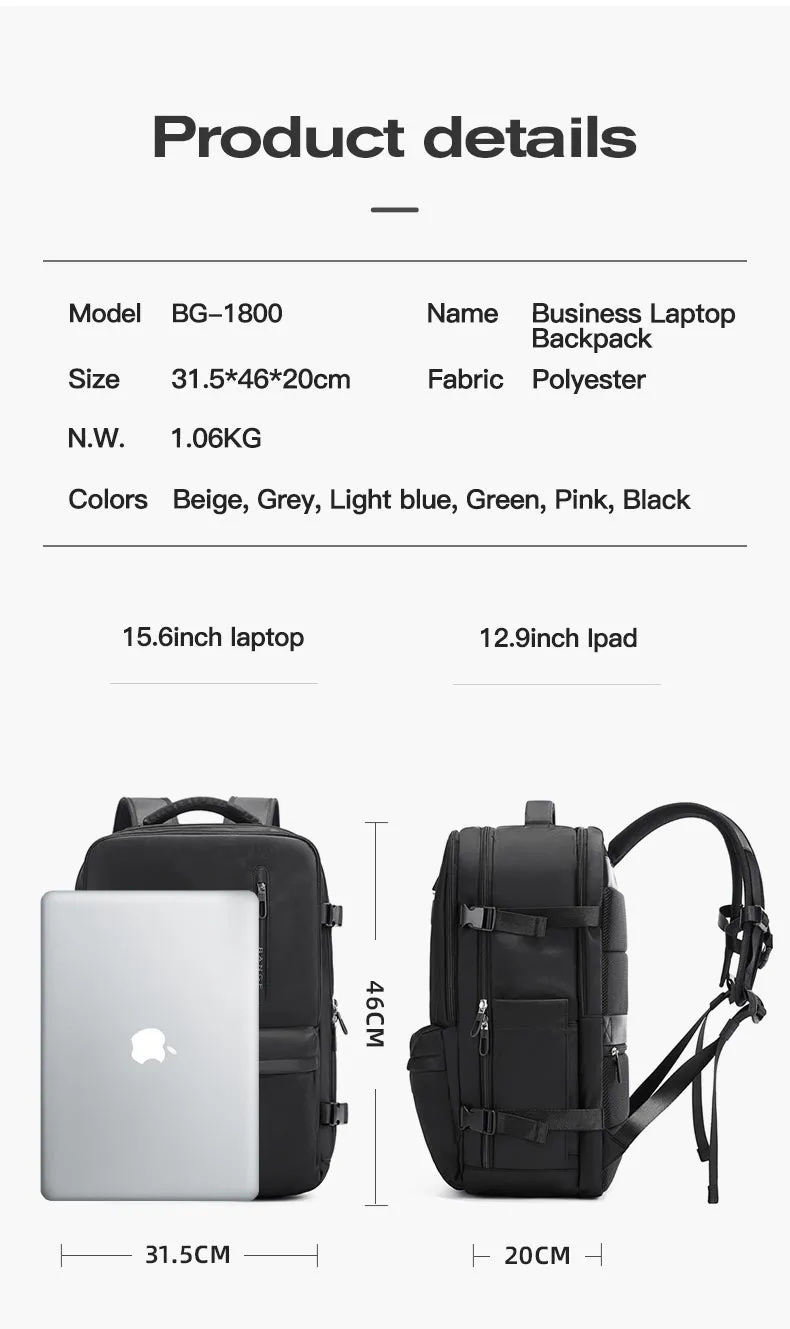 Bange Blaze Laptop Backpack Multi-Compartment Water Resistant Business Travel Laptop backpack (15.6”)